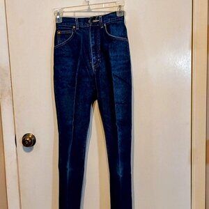 Vintage Lee Riders womans Jeans 24" waist 29" inseam 38" long Dark wash Tapered